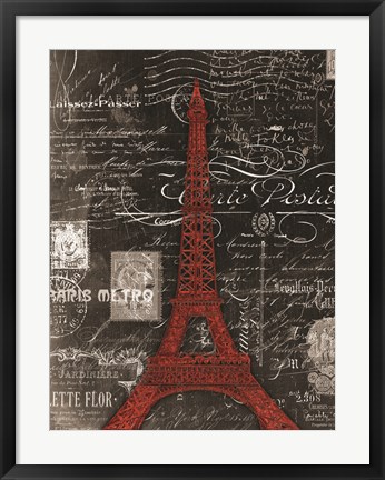 Framed Paris Red Print