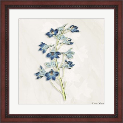 Framed Blue Botanical 3 Print