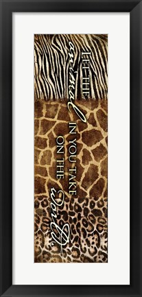 Framed Animal Prints Inspirational Words Print