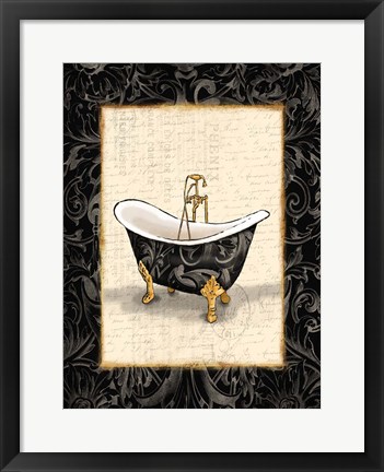 Framed Black Gold Bath Print