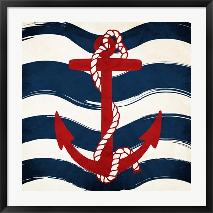 Framed Anchor Waves Print