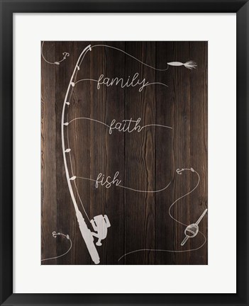 Framed Family Faith Fish Print