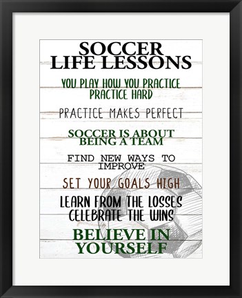 Framed Soccer Life Print