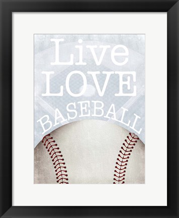 Framed Baseball Love Print