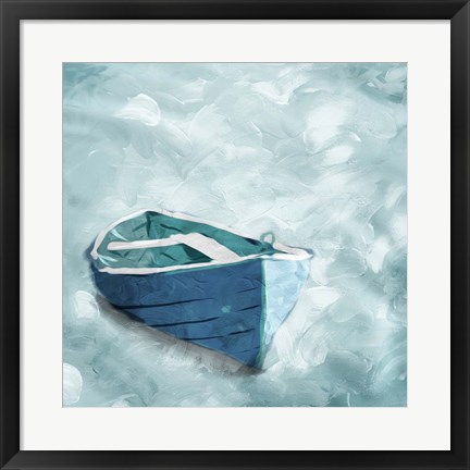 Framed Lonely Boat Print