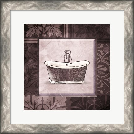 Framed Purple Bath Print