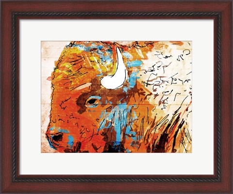 Framed Rich Bison Print