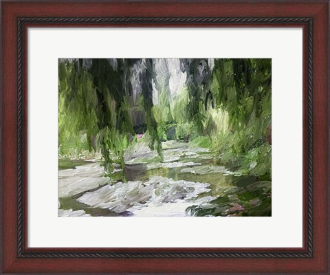 Framed Monets Tranquil Gardens Print