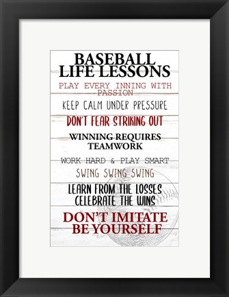Framed Baseball Life Print