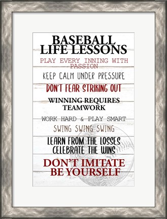 Framed Baseball Life Print