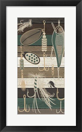 Framed Fishing Panel 2 Print