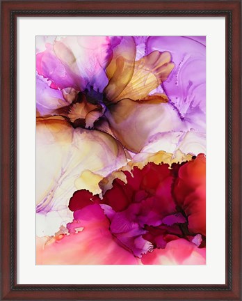 Framed Vibrant Pink Flowers Print