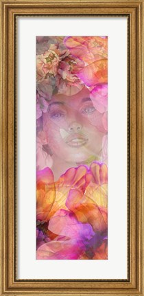 Framed Emerging Floral Girl Print