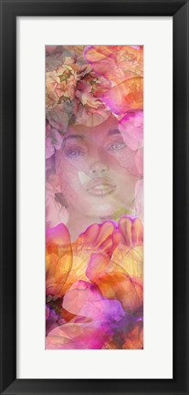 Framed Emerging Floral Girl Print