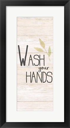 Framed Wash Your Hands Panel Print