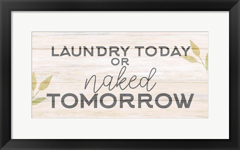 Framed Laundry or Naked Print