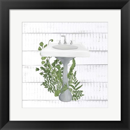 Framed Fern Bath 2 Print