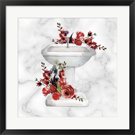 Framed Marble Bath 2 Print