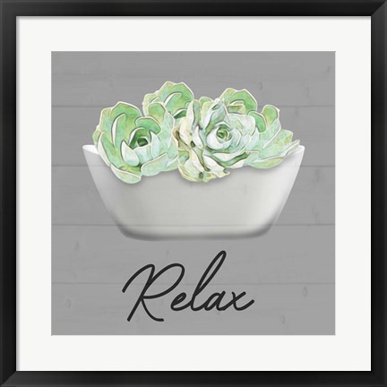 Framed Relaxed Succulent Print