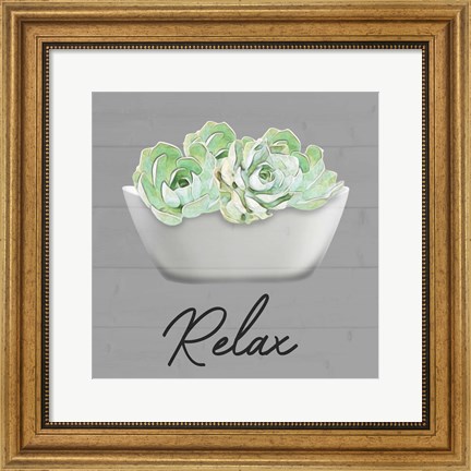 Framed Relaxed Succulent Print