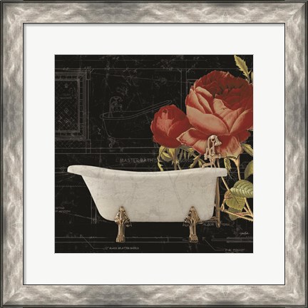 Framed Rose Bath 2 Print