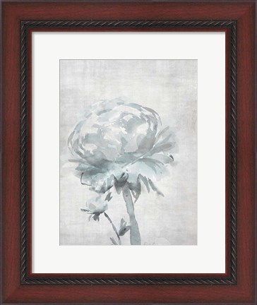 Framed Watercolor Blooms 2 2.0 Blue Print