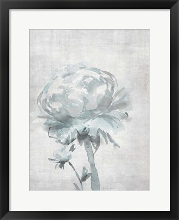 Framed Watercolor Blooms 2 2.0 Blue Print