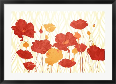 Framed Spring Poppies Print