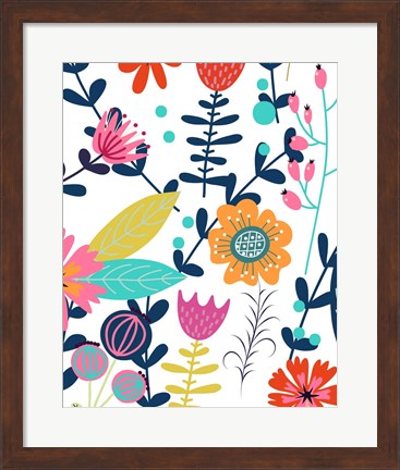 Framed Colorful Floral 2 Print