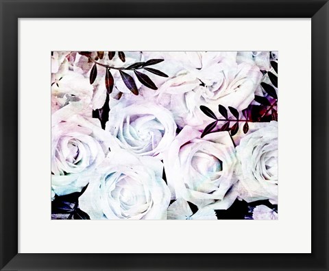 Framed Iridescent Floral 2 Print