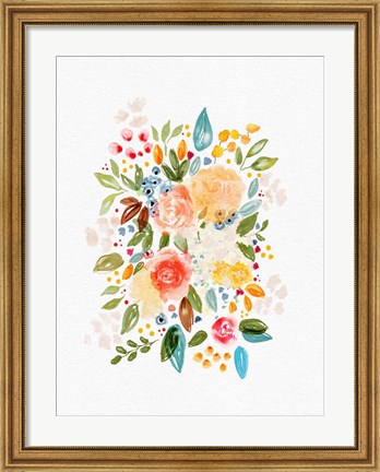Framed Watercolor Florals Print