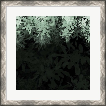 Framed Dark Tropical I Print