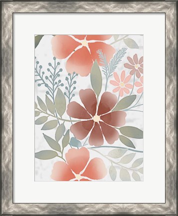 Framed Fall Blossoms 1 Print