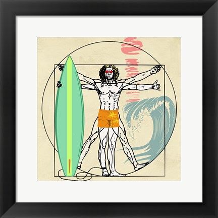 Framed Cogito Ergo Surf (detail) Print