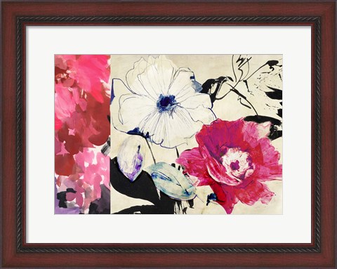 Framed Happy Floral Composition II Print