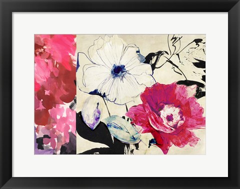 Framed Happy Floral Composition II Print