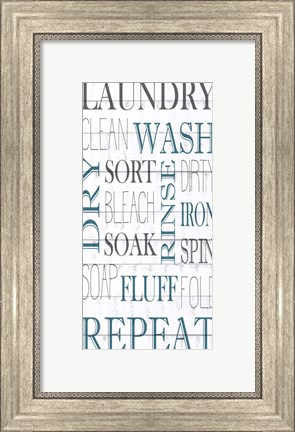 Framed Laundry Clean Wash Print