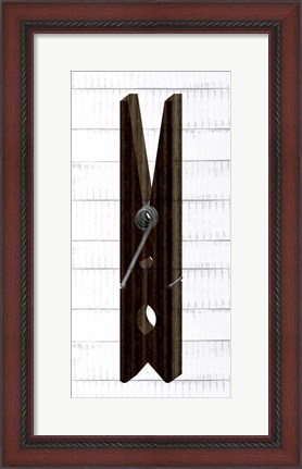 Framed Clothespin 1 Print