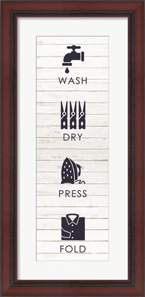Framed Laundry Navy Print