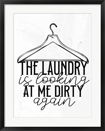 Framed Dirty Laundry BW Print
