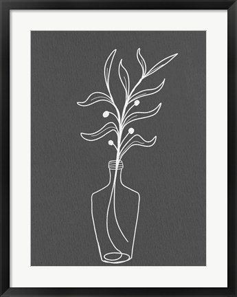 Framed Modern Vase 1 Print