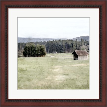 Framed Field Barn Print