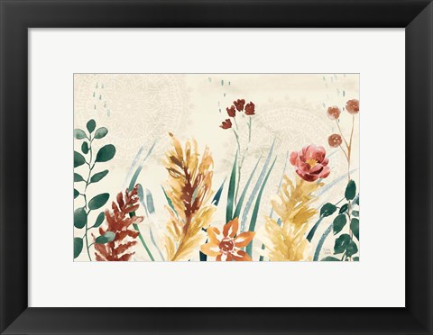 Framed Autumnal Garden I Print