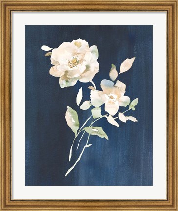 Framed White Florals of Summer IV Print