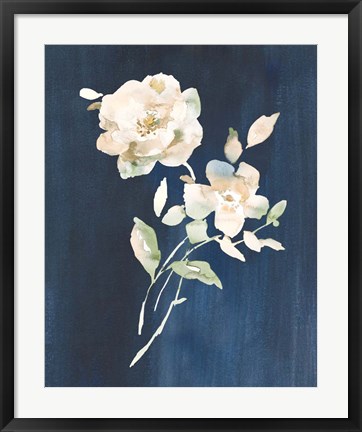 Framed White Florals of Summer IV Print