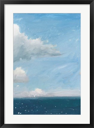 Framed Open Sea Blue Crop Print