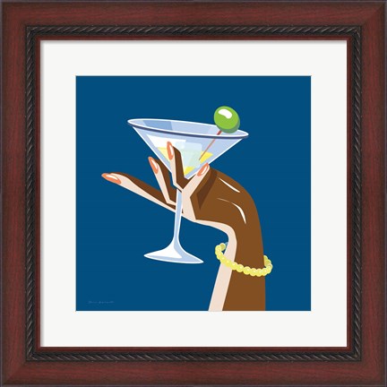Framed Cocktail Time I Sq Print
