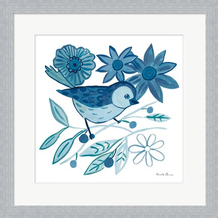 Framed Blue Bird III Print