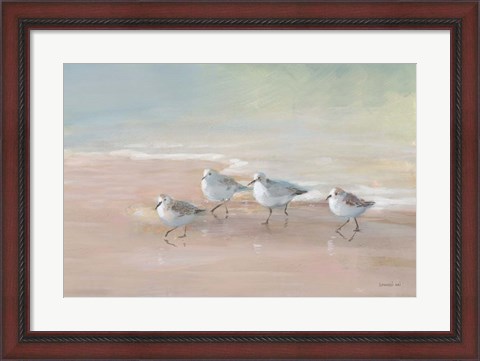 Framed Shorebirds on the Sand I Print