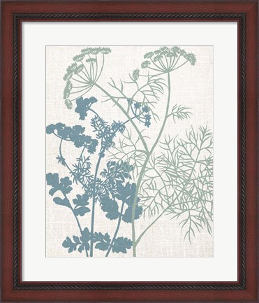 Framed Linen Herbs 1 Print
